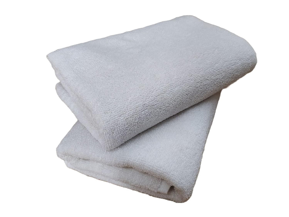 Pyaro Medium Size Bath Towel 900 Gsm | Spa & Gym Towel Sets, Fade Resistant, Ideal For Daily Use | Pack Of 2 (White)