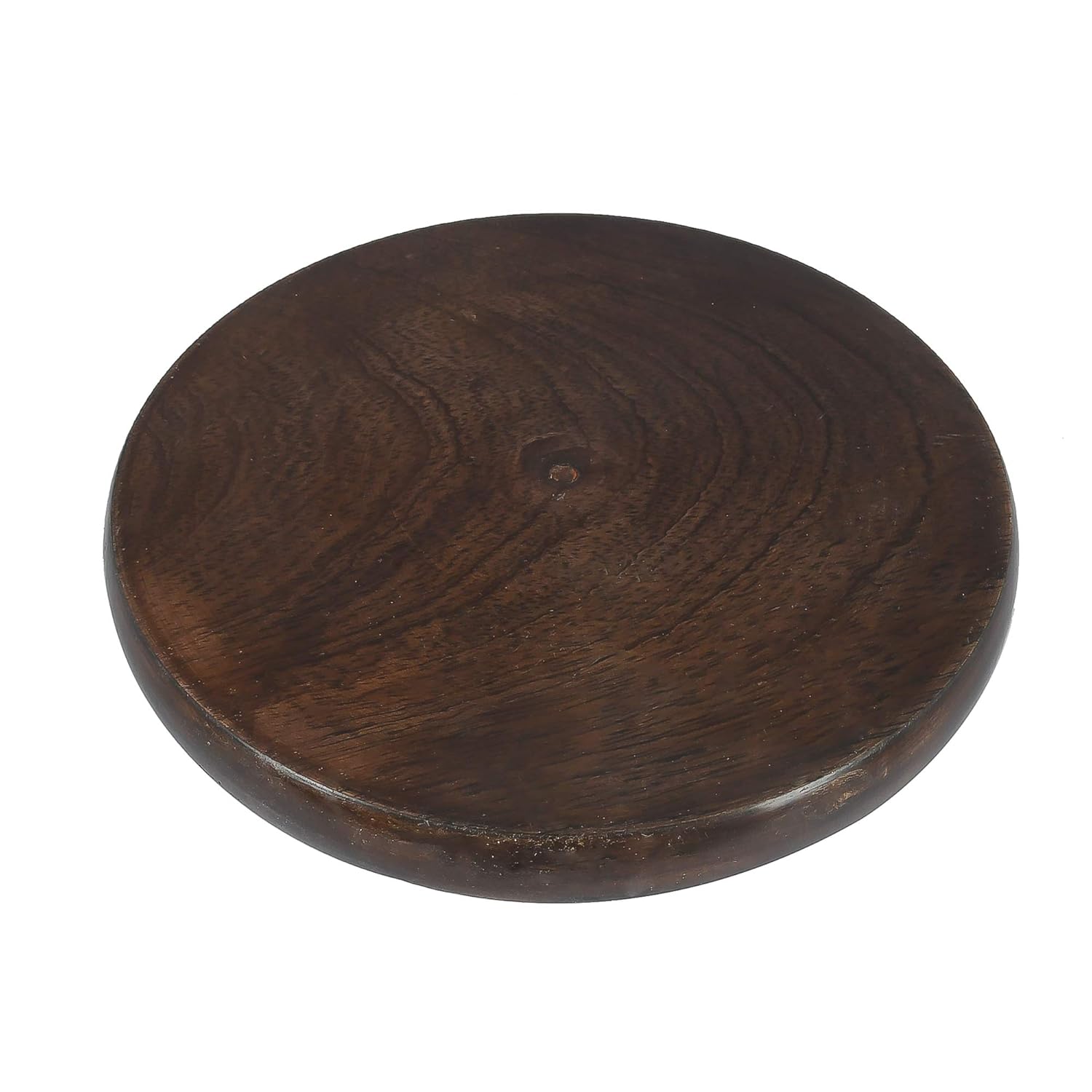 Dark Brown Wooden Chakla Or Roti Maker Or Rolling Board Or Polpat - 9 Inch | Made In India & Handmade