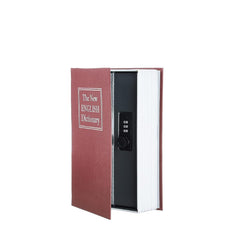 Alloy Steel Book Safe With Combination Lock, Dictionary Book Safe, Portable Safe Box, Great For Storing Cash, Jewellery, Kids, Money & Diamond Ring Small- 18*11.5*5.5 Cm, Colour - Red