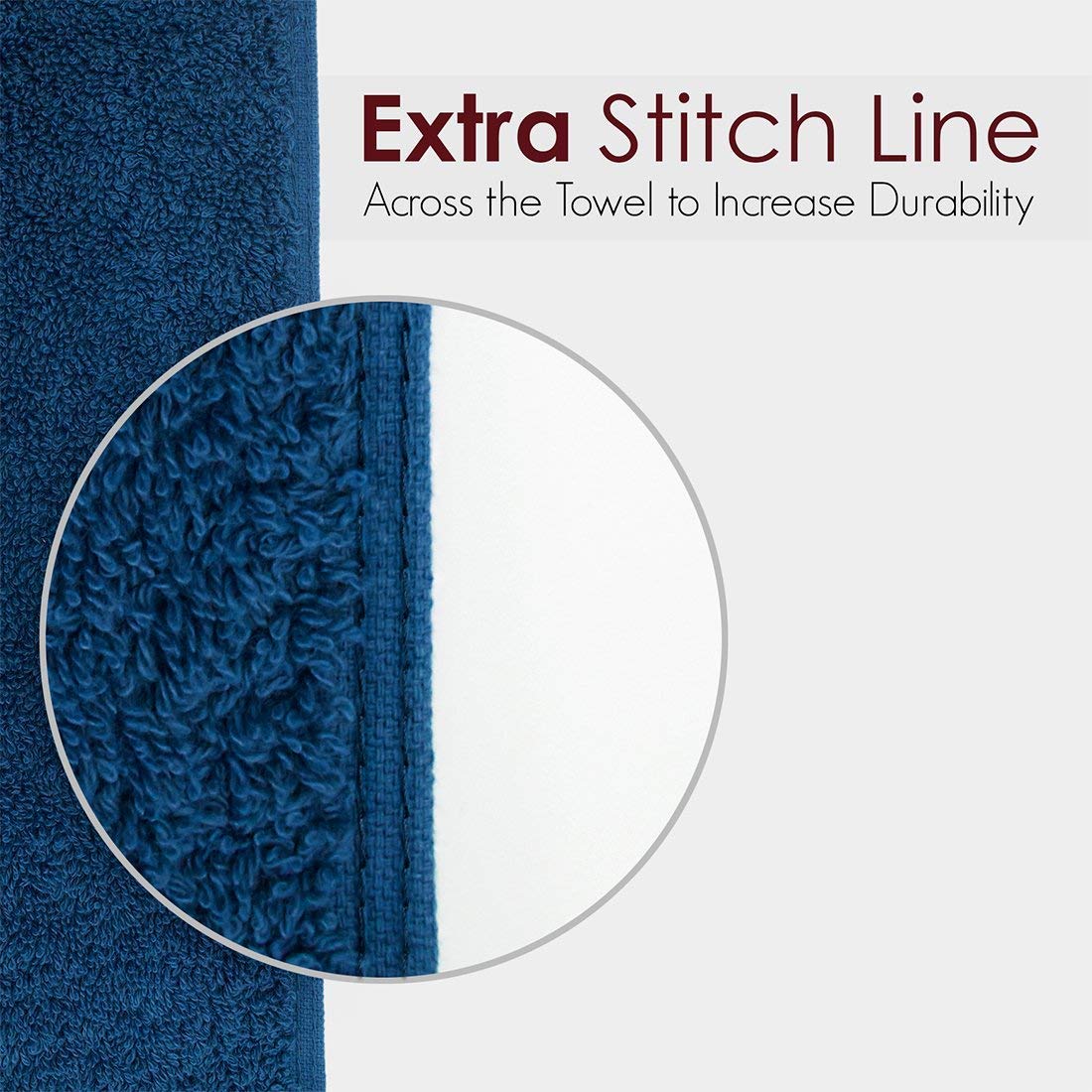 North Field Bath Towel 1000 Gsm | Extra Soft & Absorbent, Durable Bath Towel (Brown & Blue) - Set Of 2