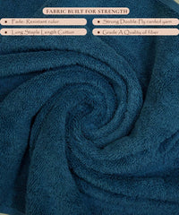 Rangoli Soft Absorbent Durable Towels Earthly Egyption Cotton Plush Luxurious Large Size Bath Towel 1000 Gsm (Teal)- Pack Of 2