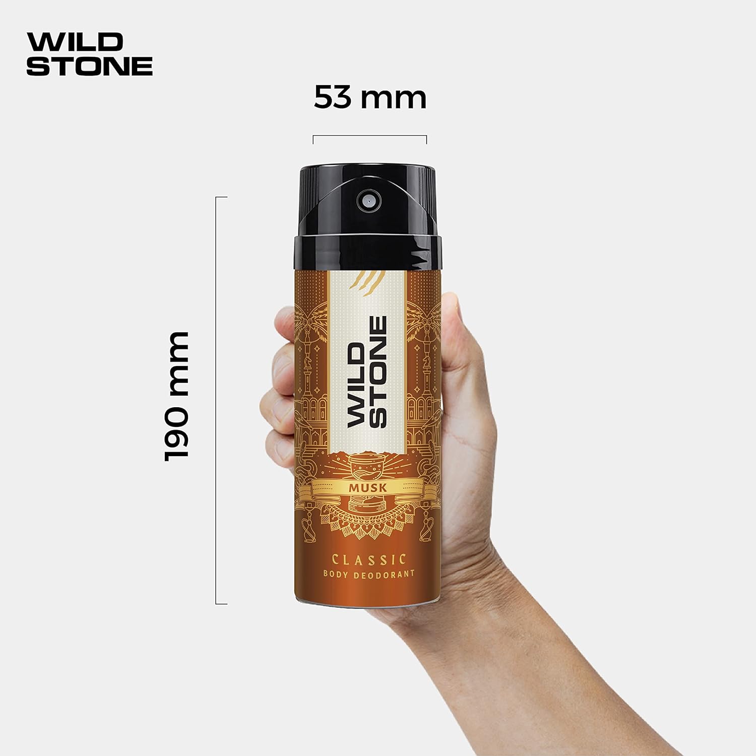 Wild Stone Classic Musk Body Spray Men Deodorant 225ml 7.6 Fl.oz. | Perfect For Use Partywear