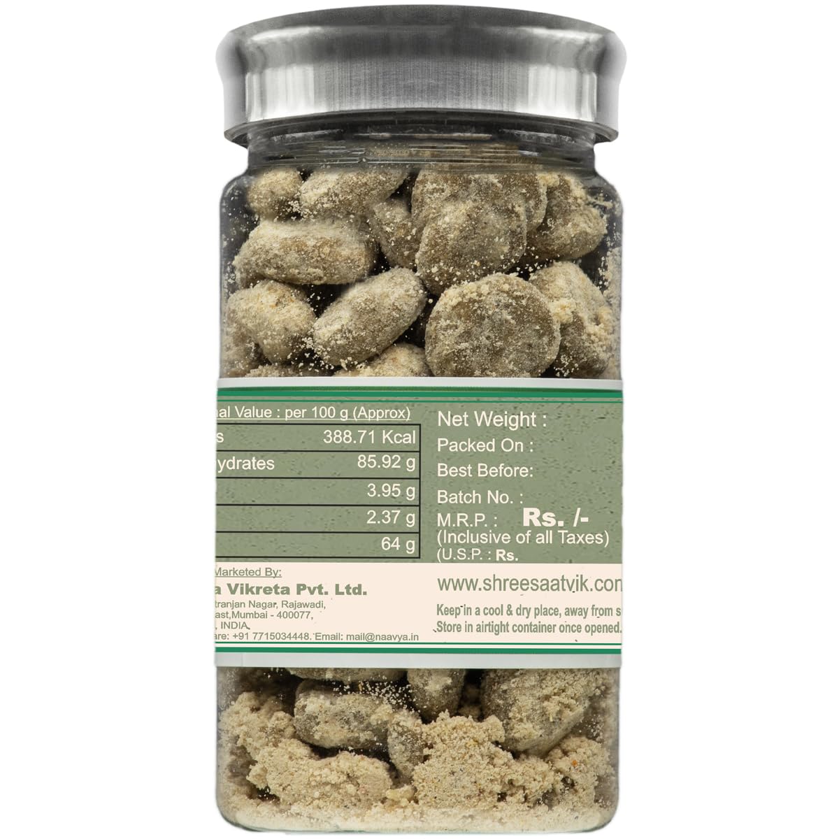 Shree Saatvik Hing Peda 160gm, | Digestive Pills Churan | Jar Pack