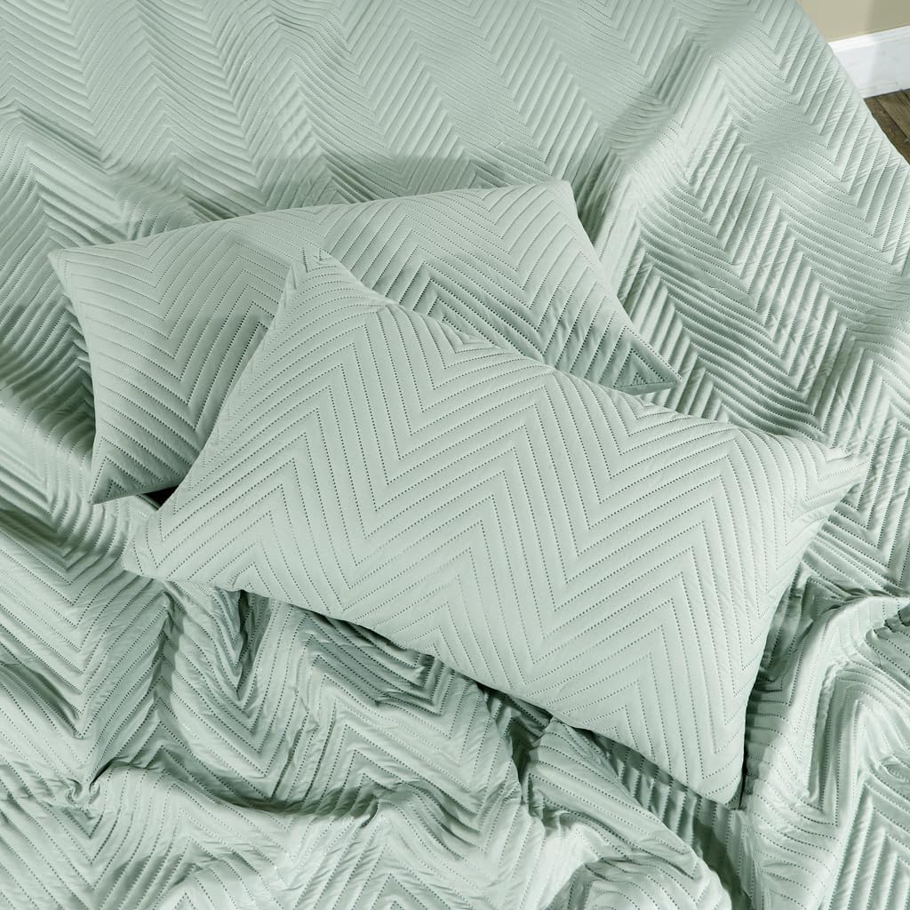Solid Bedsheet For Double Bed With 2 Pillow Covers | Size - 90 X 100 Inches, Pista Green | Light Weight, Suitable For All Seasons & Easy To Wash