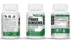 Nutrija Panax Ginseng Extract 500mg, Promotes Physical Performance & Immune System Health | 60 Capsules 100gm 0.2lbs