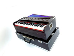 Coupler Folding Portable Harmonium With Carry Bag - 42 Keys, 7 Bellow, 3 1/2 Octaves, Two Reeds (Base- Male), Instant Response Keyboard - No Lag Time