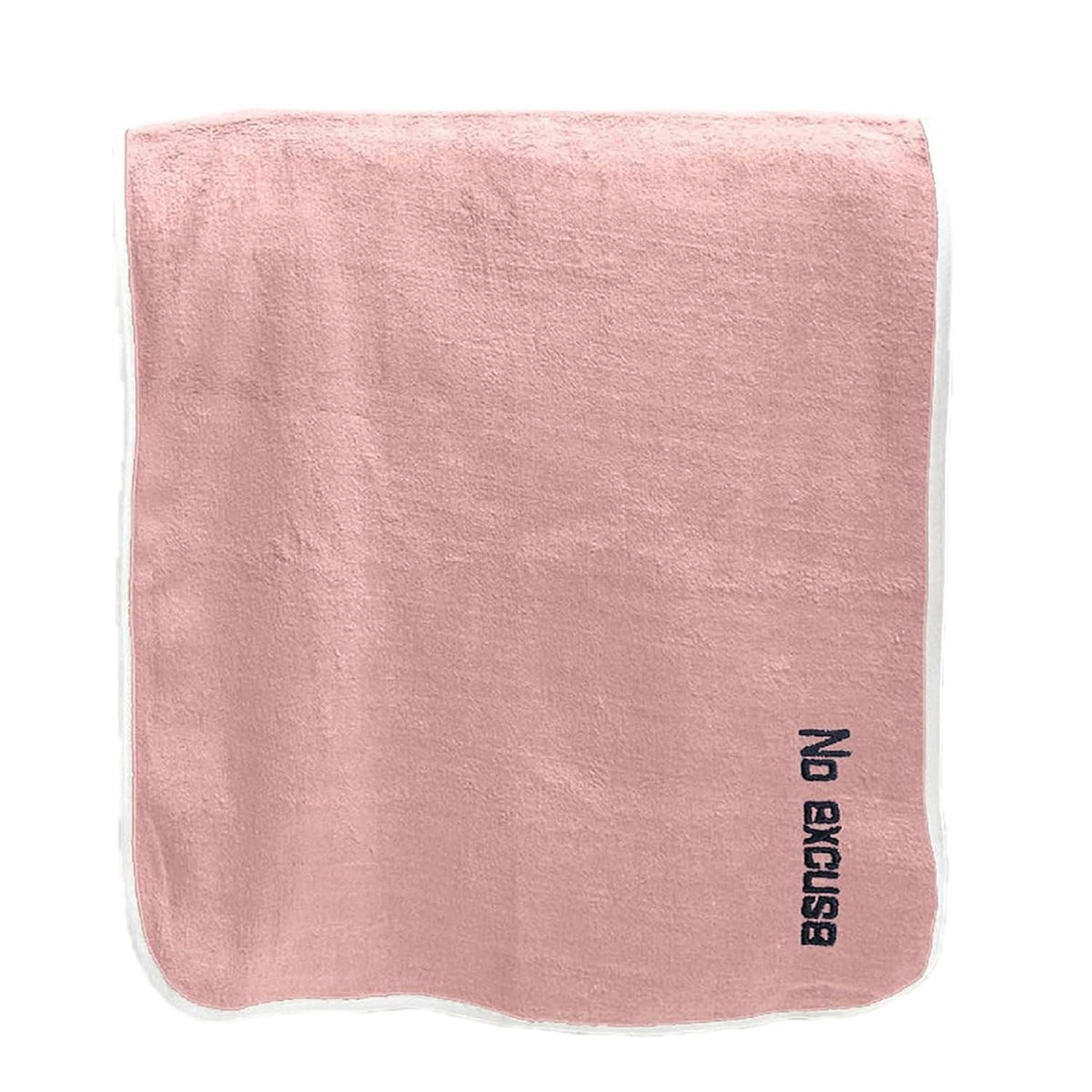 Housse Premium Soft Microfiber Embroidery Bath Towel 350 Gsm | Soft Absorbent Quick-Drying Sweat Towel (No Excuse - Peach)