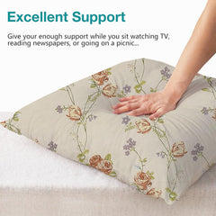 Microfiber Square Pillow Cushion For Sofa & Bed, Brown Rose - 24 X 24 Inch | Soft, For Comfort & Back Support | Breathable, Premium Cotton Cushion Cover With Zip, Hypoallergenic - Set Of 2