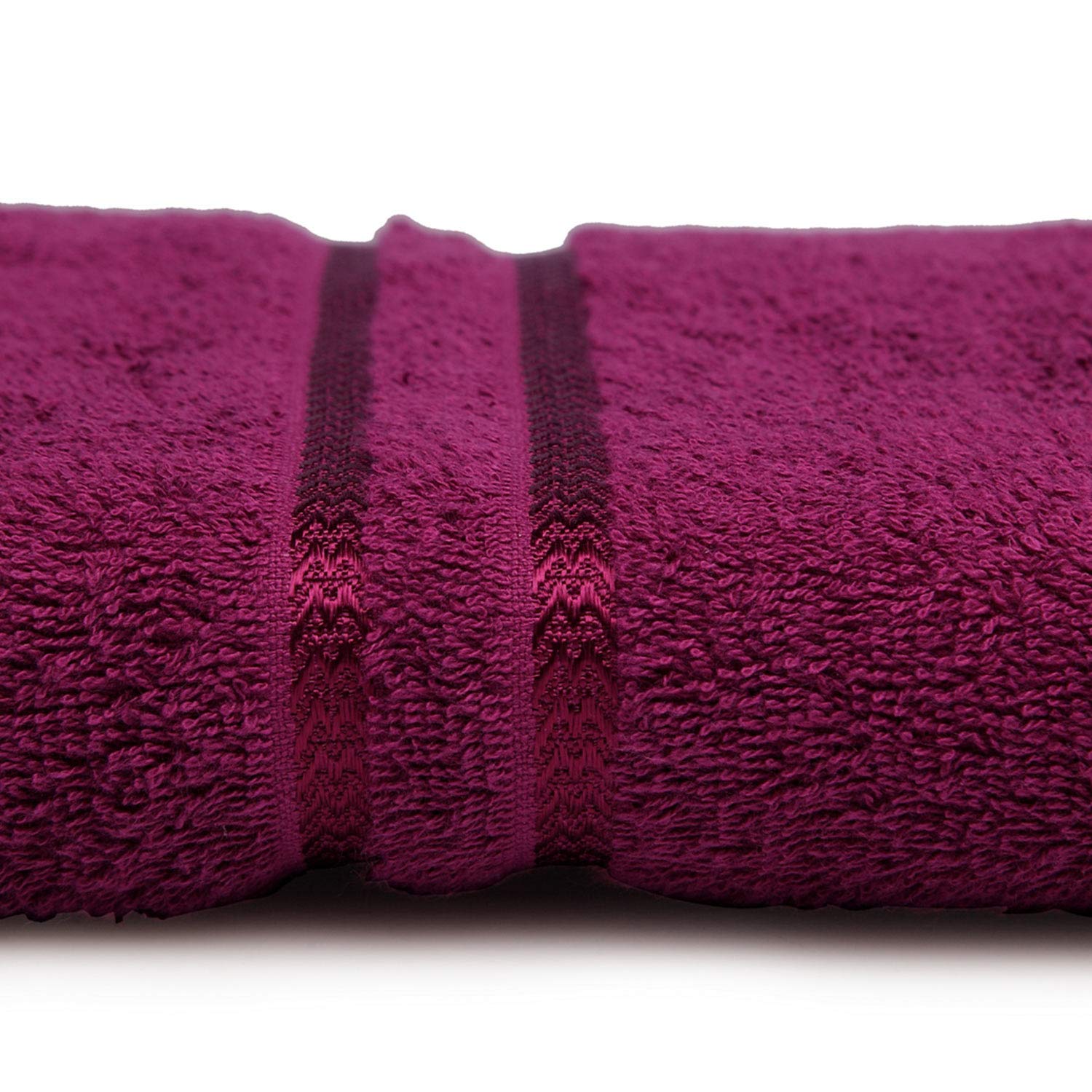 Welspun 100% Cotton Quik Dry Bath Towel 380 Gsm | High Absorbency Super Soft, Fast Drying Bath Towels | Large Size Bath Towel For Men & Women (Dark Magenta)