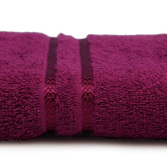 Welspun 100% Cotton Quik Dry Bath Towel 380 Gsm | High Absorbency Super Soft, Fast Drying Bath Towels | Large Size Bath Towel For Men & Women (Dark Magenta)