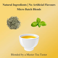 San-Cha Silver Needles Moroccan Mint White Tea - 75gm, 2.6 Ounce | Environment Friendly, Hand Plucked - Low Caffeine, Richest In Antioxidants