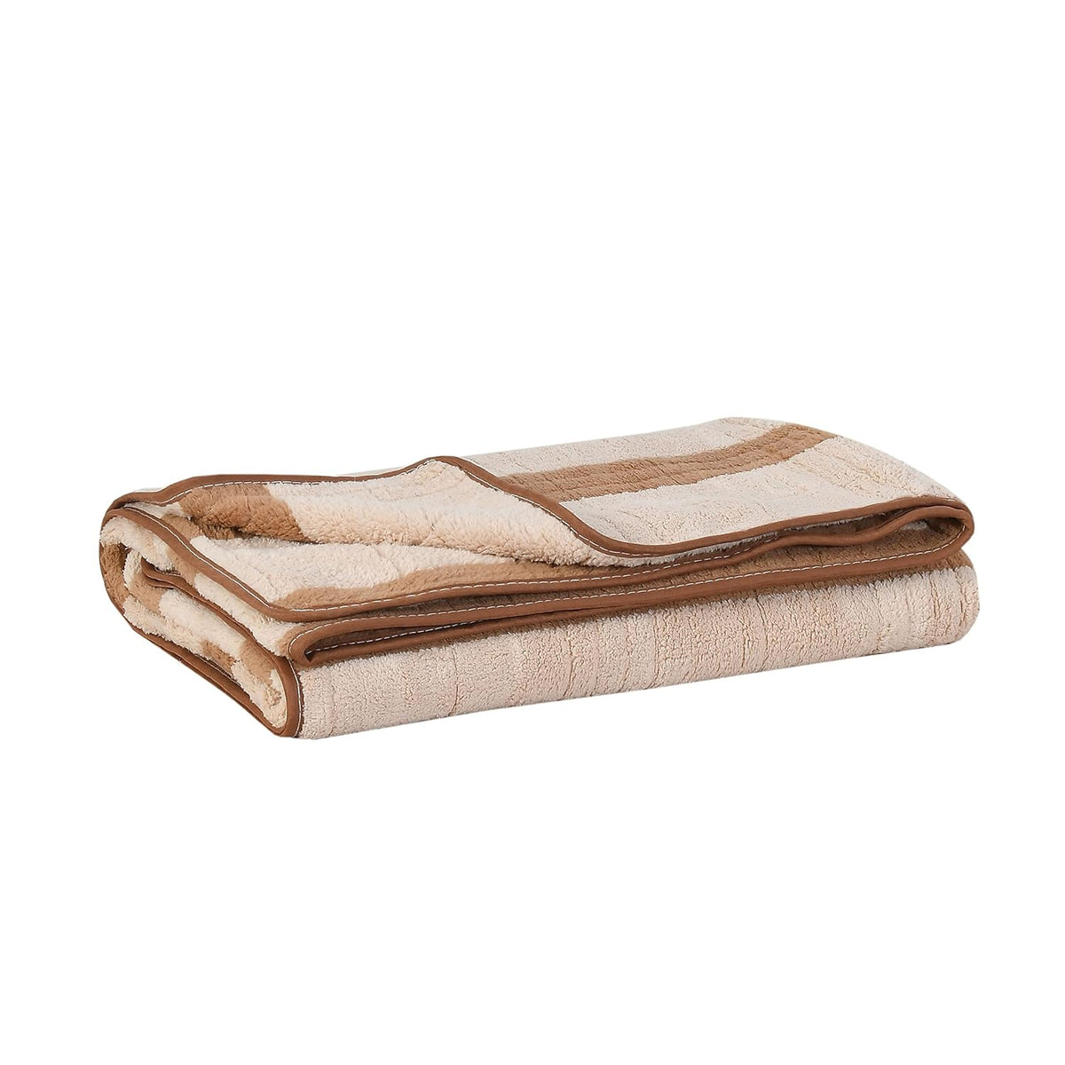 Urbanleaf Microfiber Large Bath Towel 350 Gsm | Quick Dry Super Absorbent Bath Towel For Men & Women (Brown - Stripe)