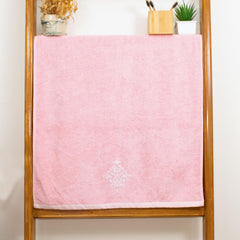 Rangoli 100% Bamboo Bath Towels 500 Gsm | Large Size Ultra Soft, Quick-Absorbent & Eco-Friendly Bath Towels - Peach