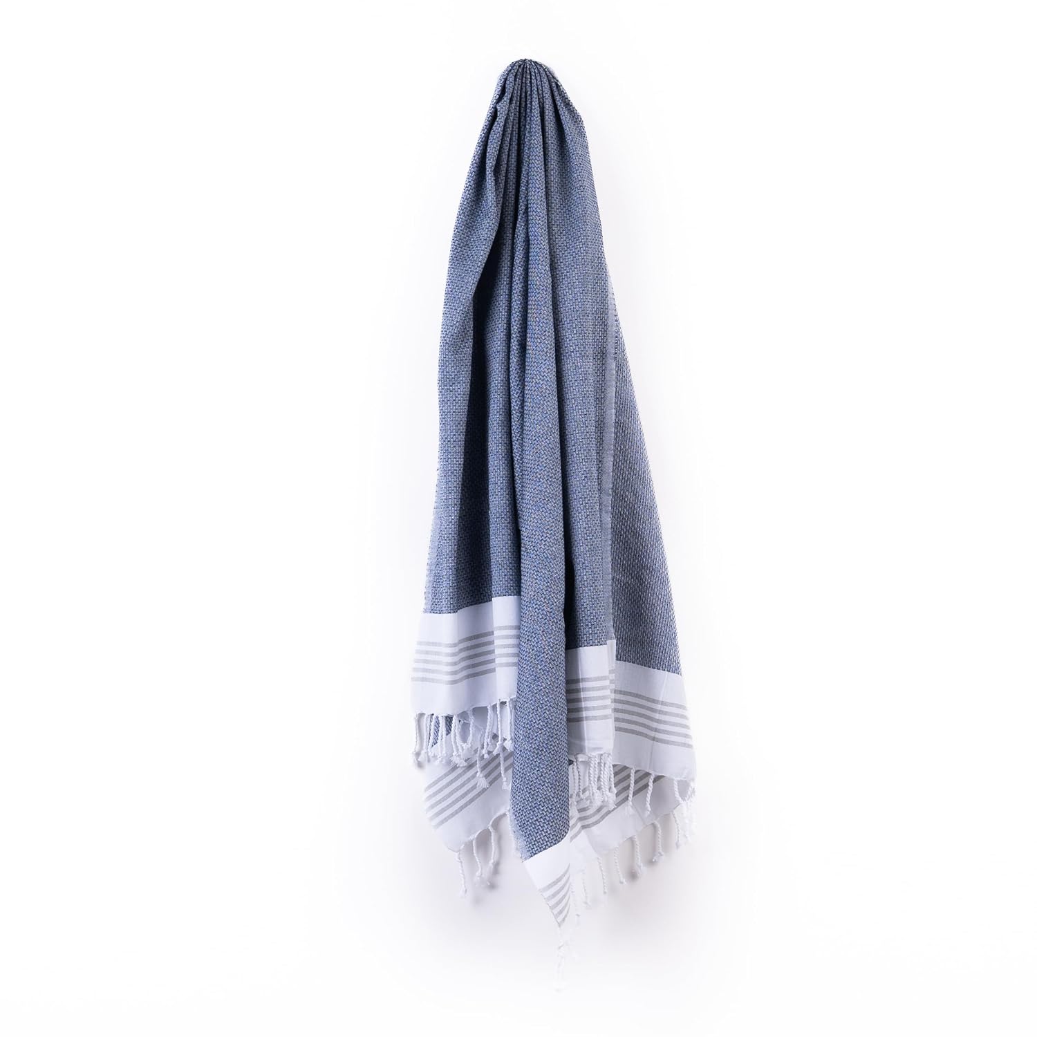 Haber Premium Light Weight 100% Cotton Bath Towel 250 Gsm | Unique Micro Waffle Texture For Active Feel, Quick Absorption & Faster Drying Towel (Blue)