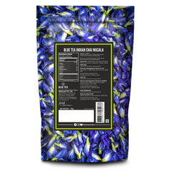 Blue Tea Indian Chai Masala Herbal Tea - 30 Pyramid Tea Bags | Sun Dried Flower Antioxidant Tea - Caffeine Free, Detox Tea | No Added Colors, Aparajita - Shankhpushpi, Zipper Pack