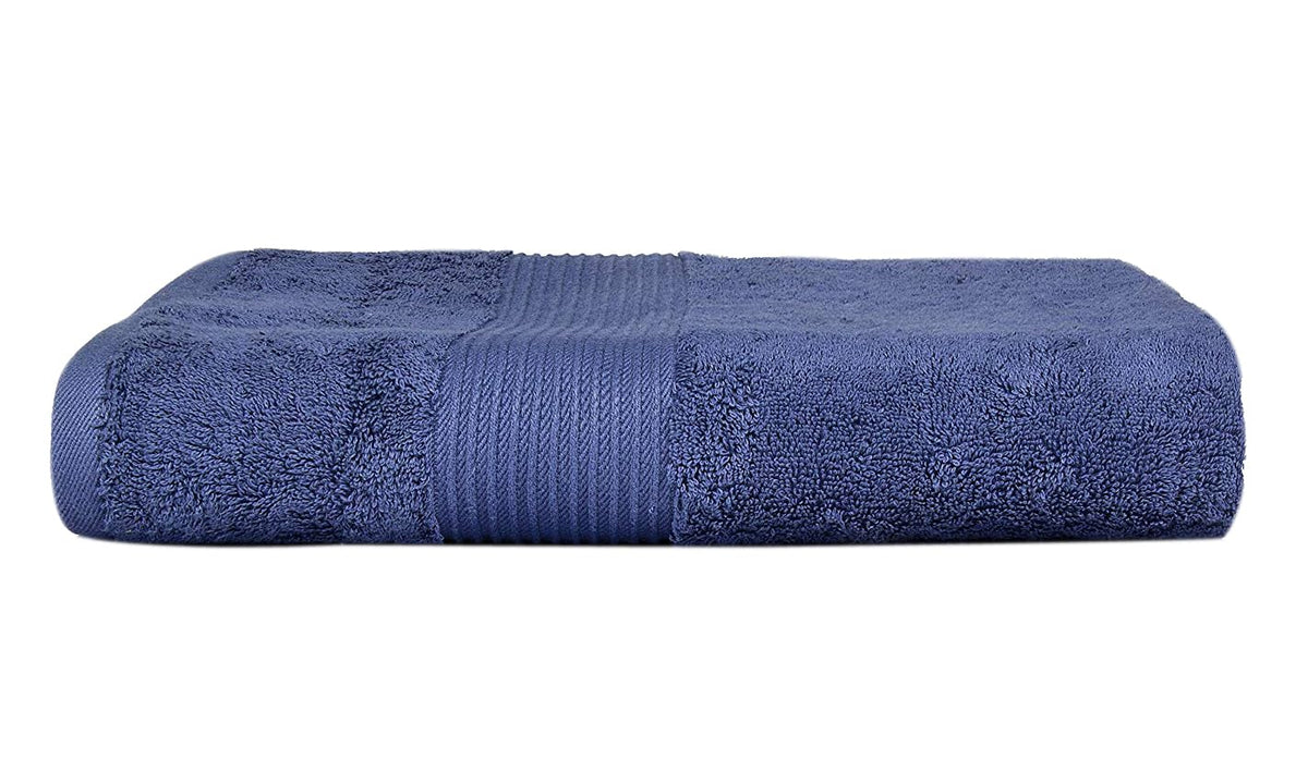 Fresh From Loom Luxury Edition Egyptian 100% Pure Cotton Bath Towel 600 Gsm | High Water Heavy Soft Dual Stitched Bath Towel (Blue)