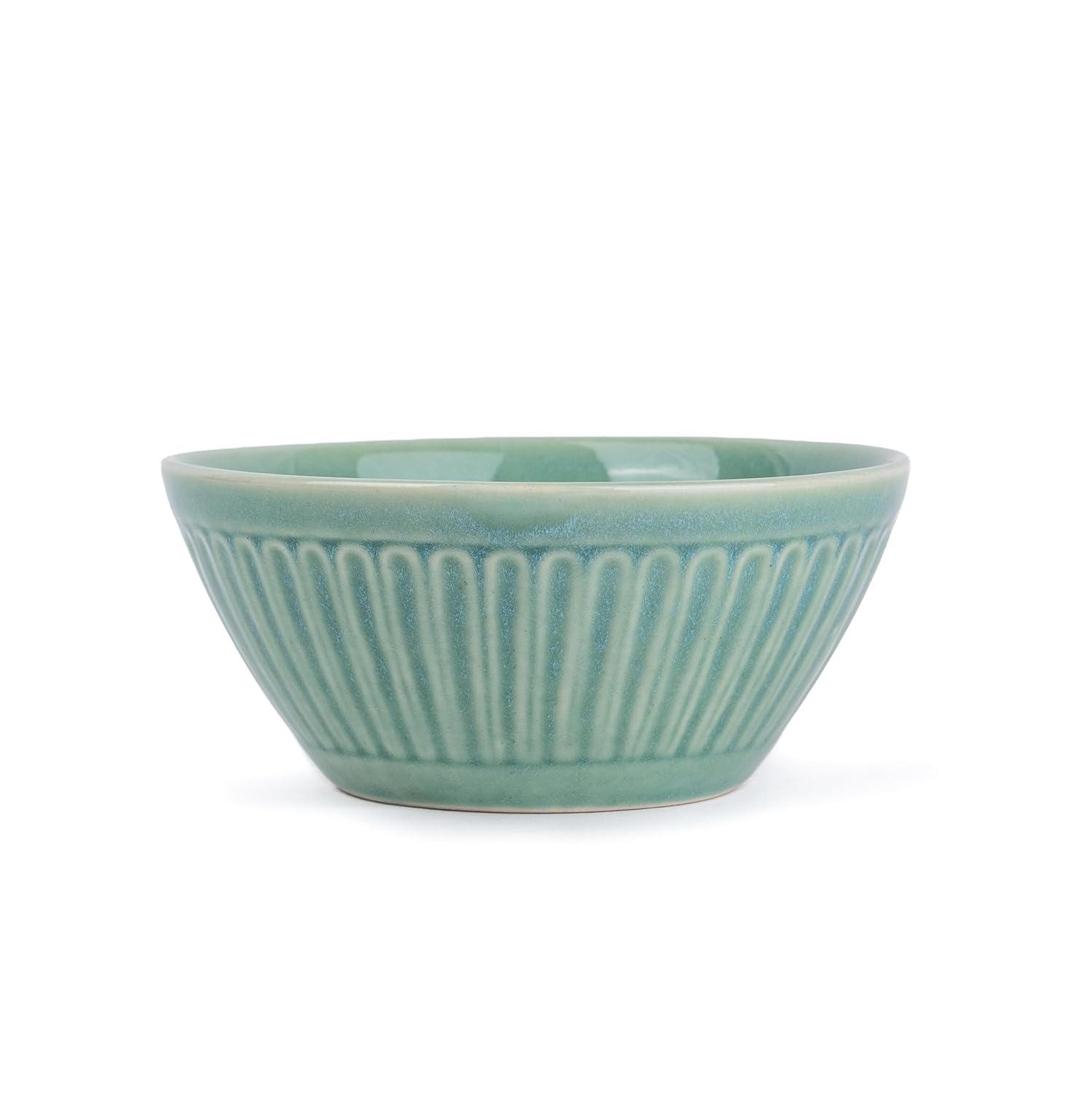 Ceramic Medium Serving Bowls Set Of 2 Pieces - 900ml Each, Light Mint | Premium Stoneware Ceramic Bowls - Medium Size | Microwave Safe Bowls - Bowl Sets With Glossy Finish | Ceramic Bowl
