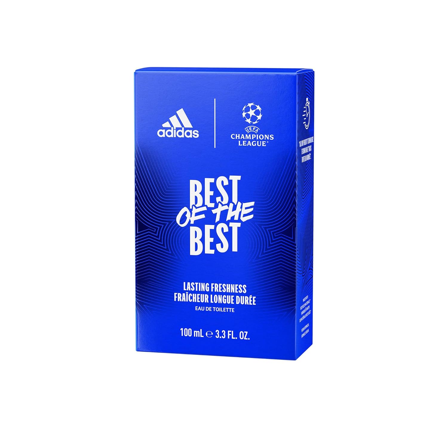 Adidas Champions League Best Of The Best Eau De Toilette Spray 100ml 3.4 Fl.oz. Lasting Freshness | Masculine Fragrance