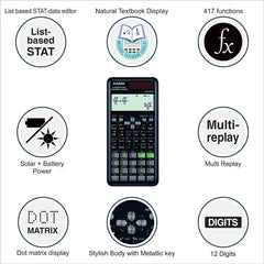 Casio FX-991ES Plus-2nd Edition Scientific Calculator, 3 Years Warranty Black Pack Of 2 | 10 Digit Mantissa + 2 Digit Exponential Display