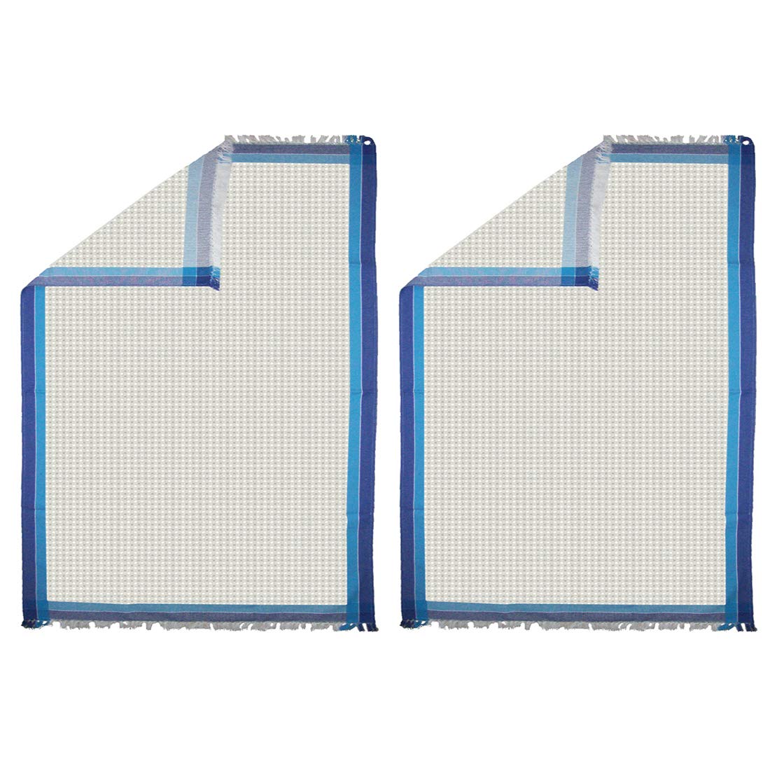Athom Trendz Living Light Weight Cotton Premium Waffle Border Bath Towel 480 Gsm | Pack Of 2 (Multi1)