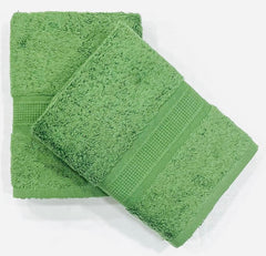 Bombay Dyeing Plain Santino 500 Gsm Cotton Hand Towel Set - Bottle Green (2 Piece)