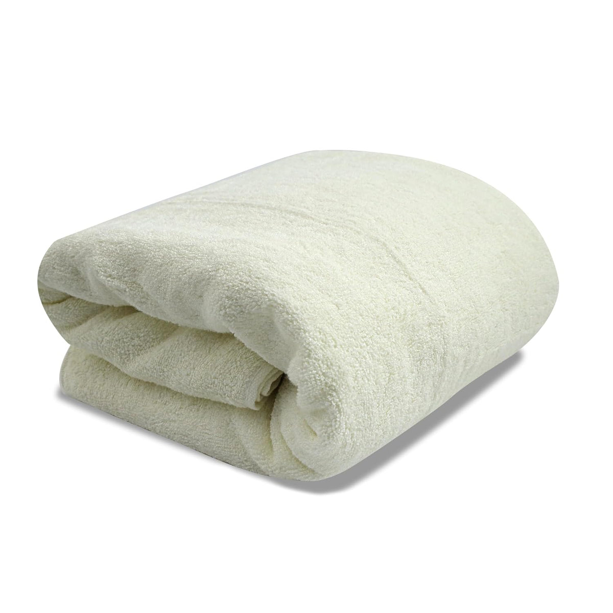 Linear Bamboo Bath Towel 450 Gsm | Large Size Bath Towel For Men & Women Soft, Highly Absorbent & Quick Dry (Cream)