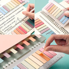 Sticky Tabs Transparent Sticky Notes, Multifunctional Tab, Book Notes, Self-Stick Notes - 6 Pcs