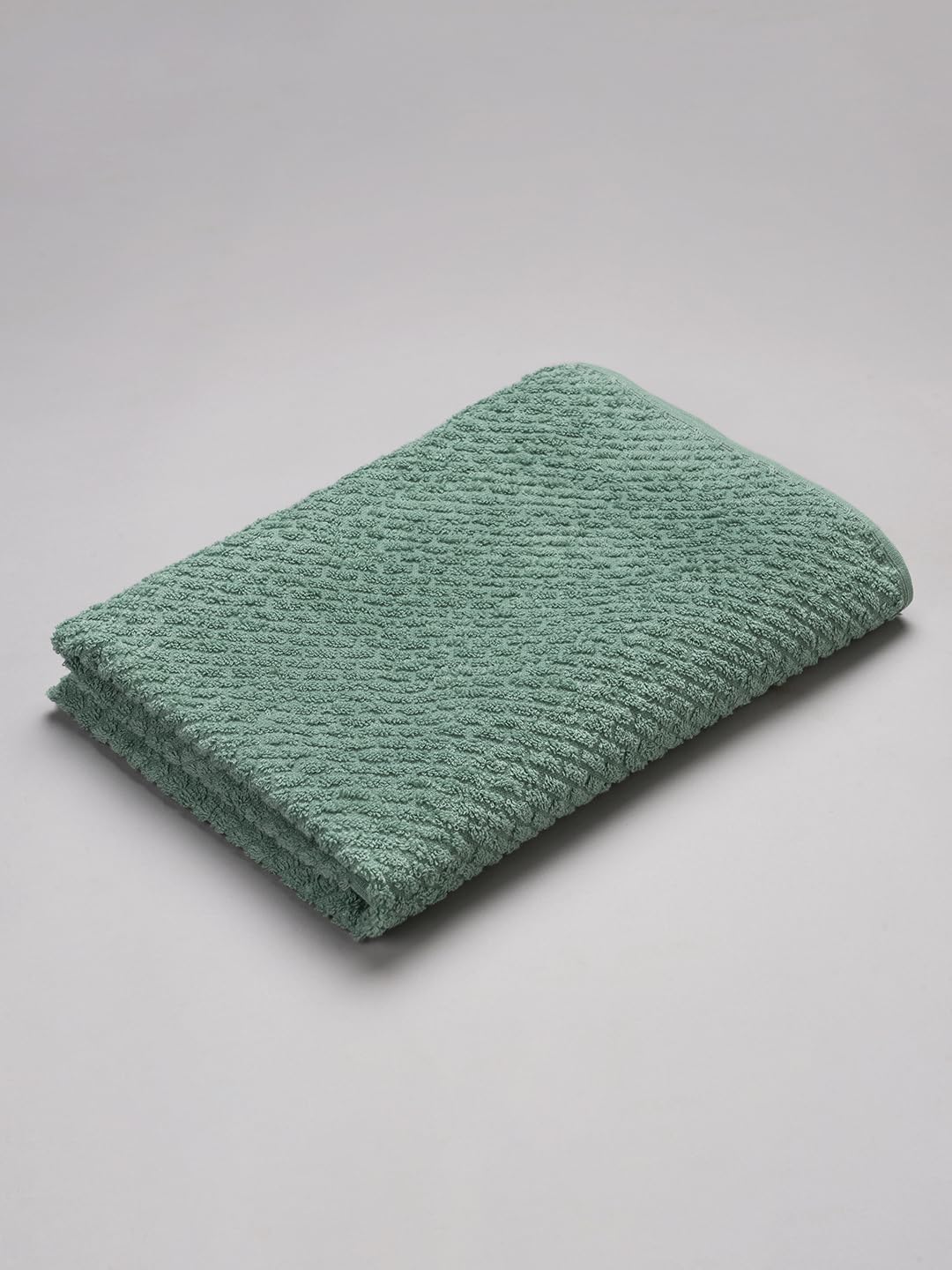 Spaces 100% Cotton Large Bath Towel 400 Gsm | For Men & Women Super Absorbent, Quick Dry, Ultra Soft Dobby Solid Design Towels Large Size (Malachite Green)