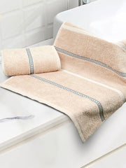 Mytrident Hand Towel Urban Comfort 400 Gsm | 100% Cotton Bath Towel (Hexa Brown)- Pack Of 2