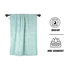 Sellsworld Microfiber Bath Towels | Extra Soft Plush & Quick Dry High Absorbency With Large Size Towels For Bathing (Green)