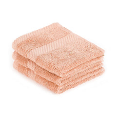 Earthy Fables Premium Face Towels 600 Gsm | Ultra Soft, Quick Dry & Highly Absorbent, For Gym, Travel & Acne-Prone Skin | Set Of 3 (Peach)