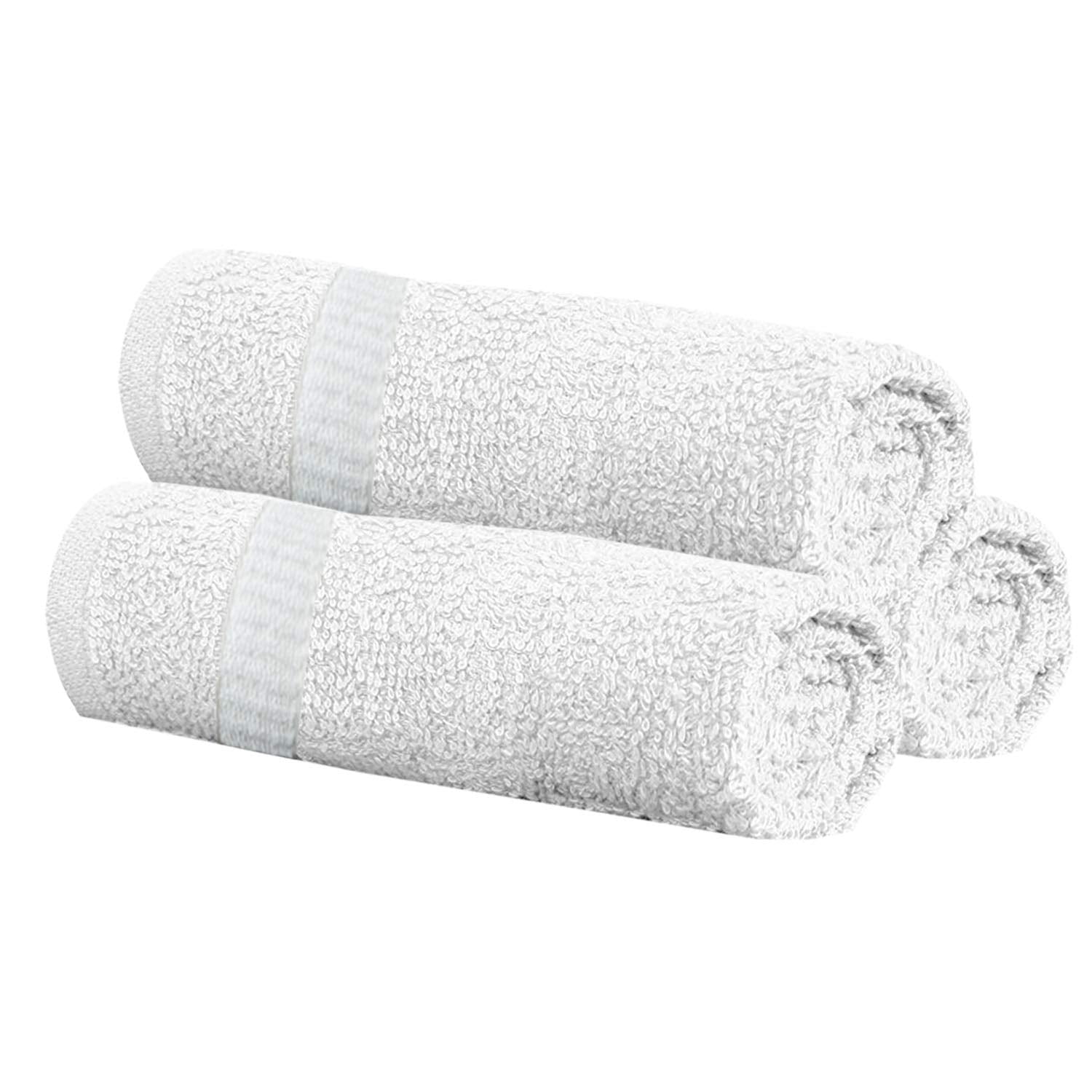 Kuber Industries Cotton Face Towel 450 Gsm (White) -3 Piece