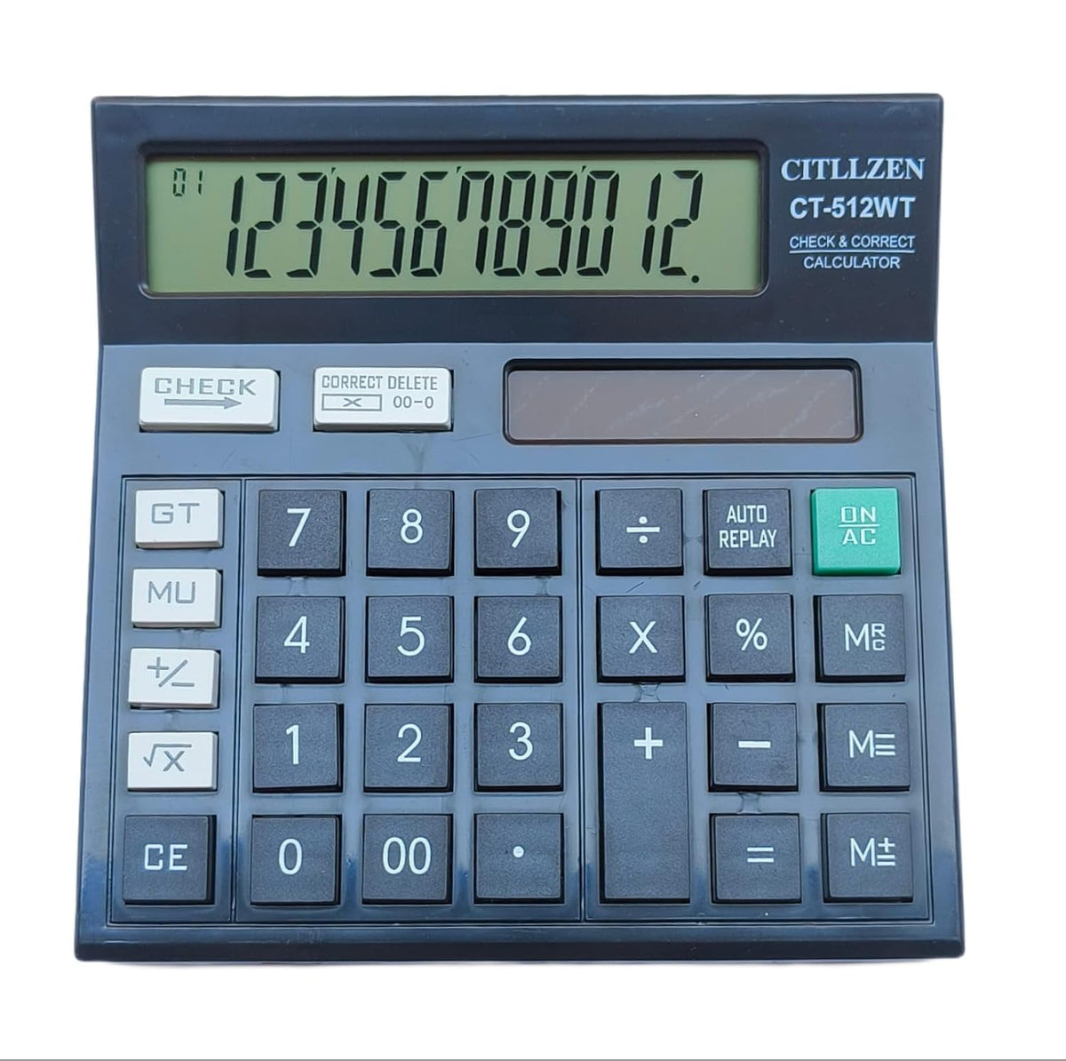 Upgrade Ct-512 Wt New Version With Big Display 112-step Check And Correct Basic Calculator Large 12-digit Display