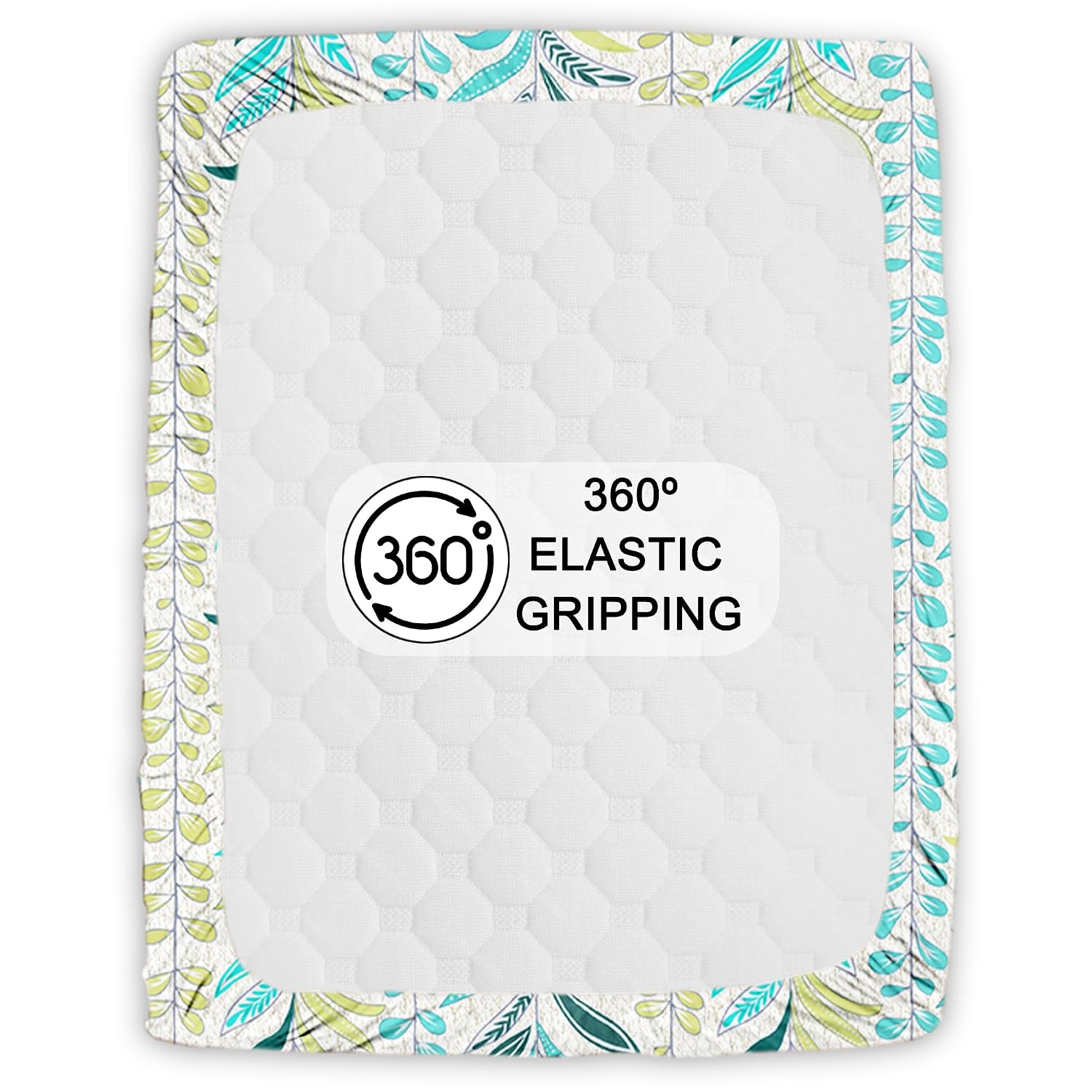 All Around Elastic Fitted Bedsheet With 2 Matching Pillow Covers - 60 X 72 Inches, Multicolor | Long Lasting Use & Everyday Luxury | Ideal For All Seasons