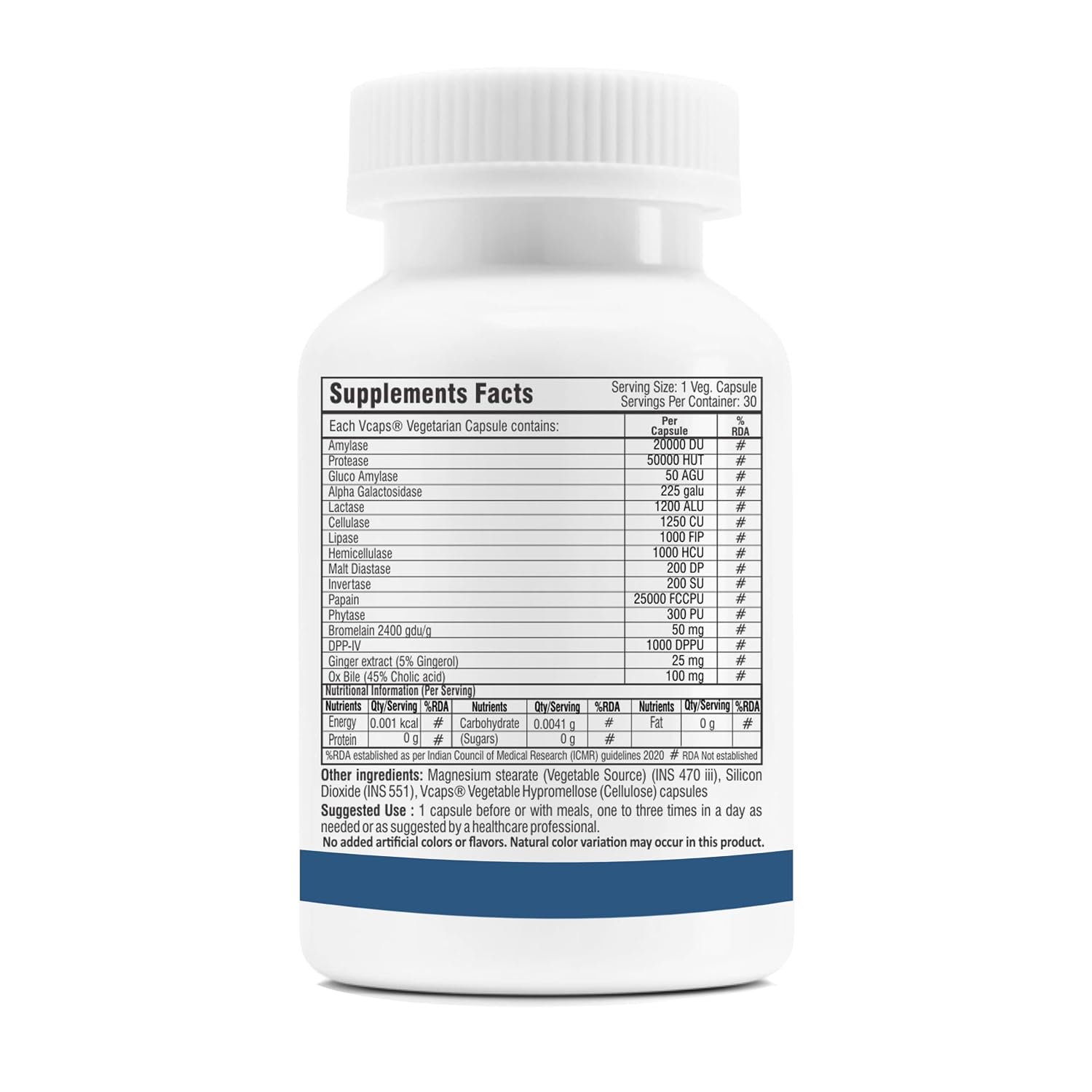 Trexgenics Complete Digest 3x, Triple Action Digestive Support For Fat, Carbohydrates & Protein, Lactose & Fibers With 14 Enzymes, Ginger & Bile Cholic Acid | 30 Capsules, 50gm 0.12lbs