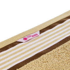 Casa Copenhagen Germany Design 100% Cotton 2 Pieces Large Bath Towel 850 Gsm - Brown & Beige