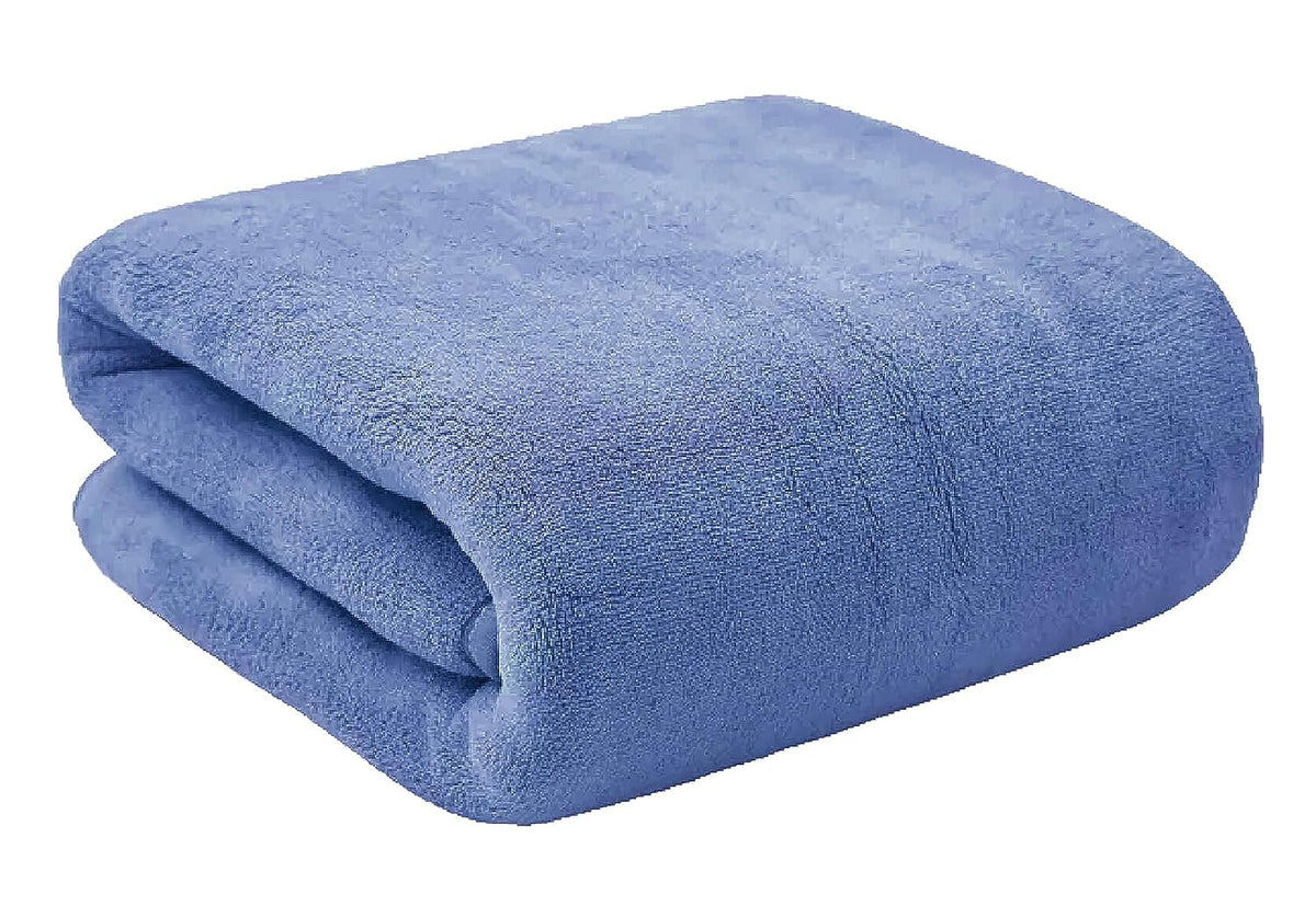 Skevera Microfiber Bath Towels 500 Gsm | Extra Soft Plush & Quick Dry High Absorbency With Large Size Towels For Bathing (Blue)