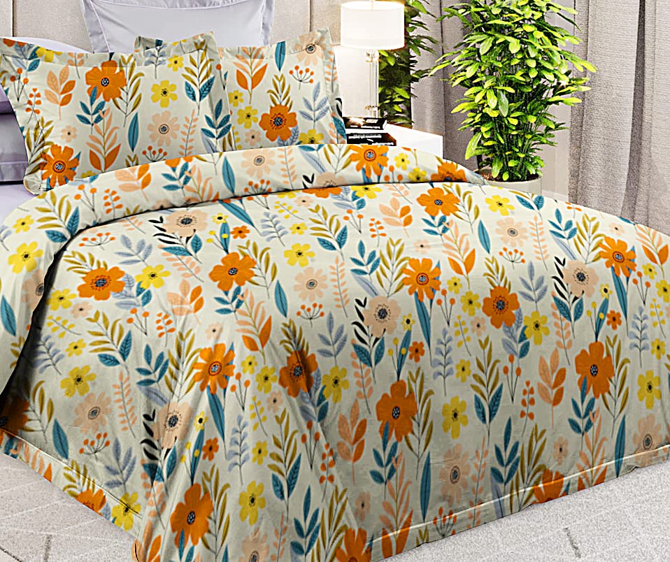 Super King Size Bedsheets With 2 King Size Pillow Covers | 108 X 108 Inches, Multicolor - Perfectly For Gifting Wedding Anniversary, Mother’S Day, Birthday