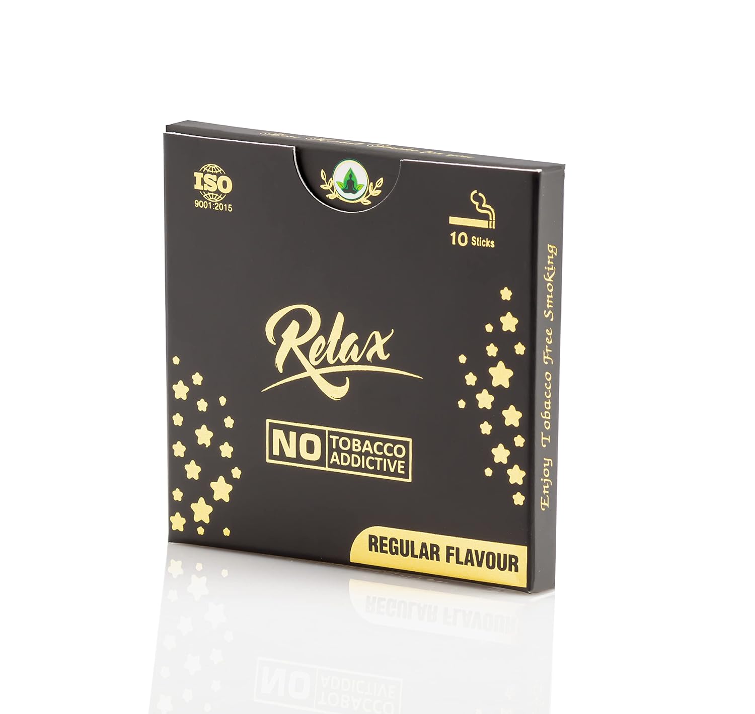 Aarogyam Herbals 100% Tobacco & Nicotine Free Cigarette For Relieve Stress & Mood Enhance Product For Smokers - 10 Sticks In Each Packet (Relax Regular Flavour Pack Of 2)