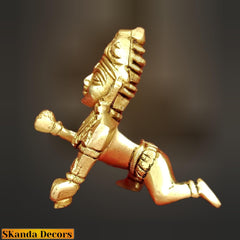 Laddu Gopal Idol, Bal Gopal, Thakur Ji Idol, Gold, Pure Brass, Idol - 6.4 Cm, Bal Krishna Murti For Pooja Room, Lord Nandlal Ji Statue For Janmashtami Special, Occasion, Handcrafted Idol