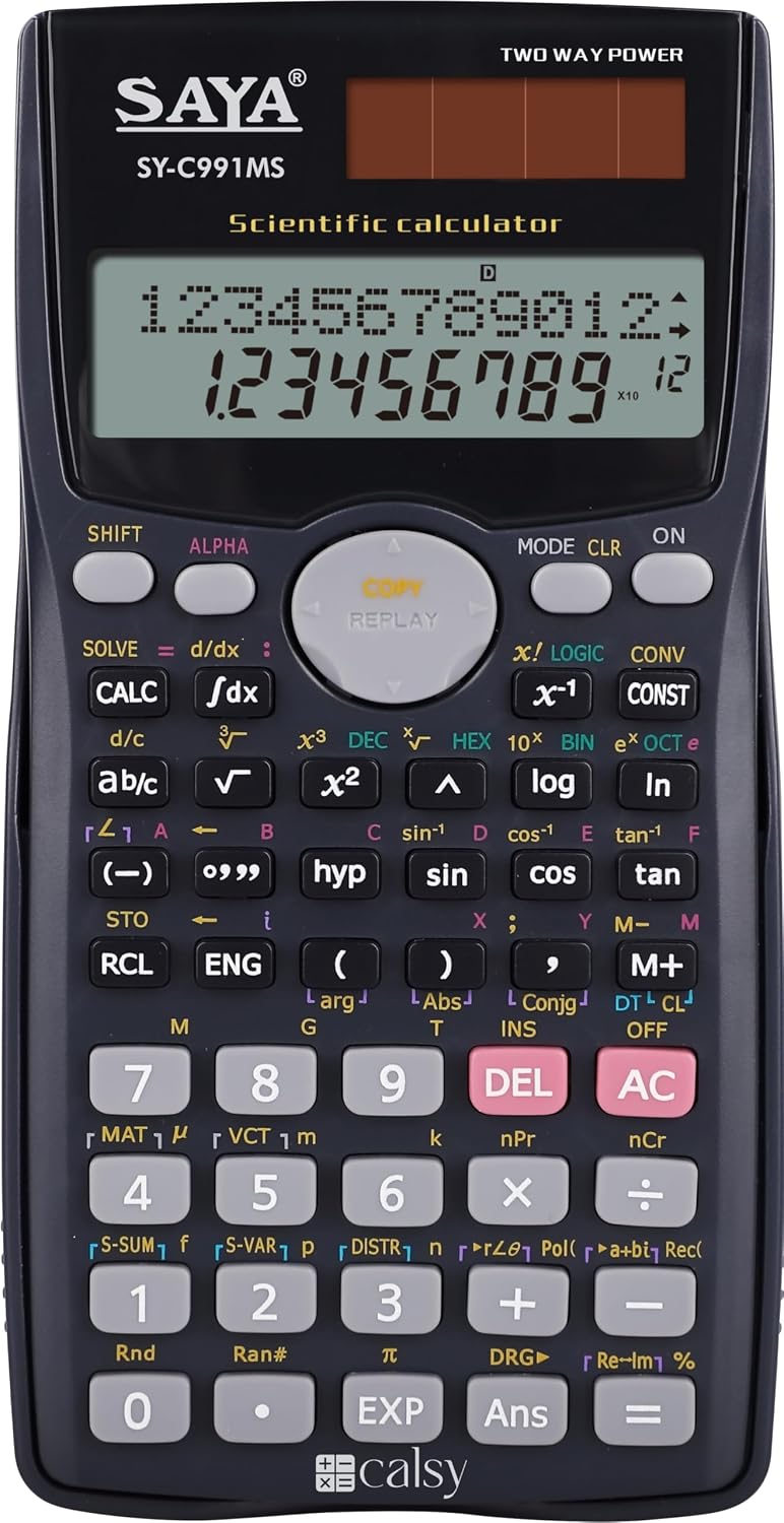 Saya 401 Plus Non-programmable Scientific Calculator With 252 Functions | Ideal For Students And Professionals Blue Design | Perfect For Math, Science, And Engineering Calculations