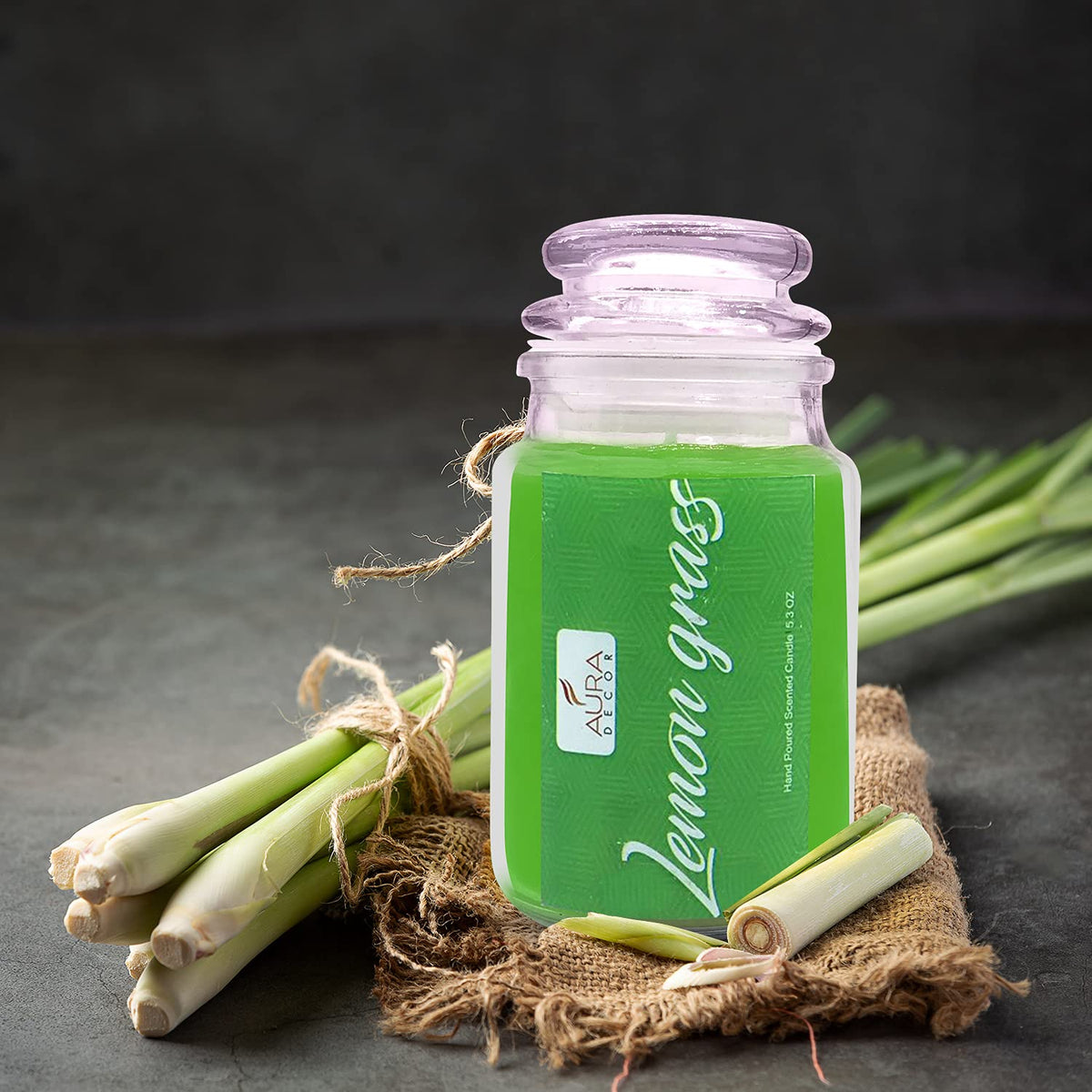 LEMON GRASS FRAGRANCE LID JAR CANDLE | SMOKELESS SPA AROMA CANDLE BEST FOR GIFT
