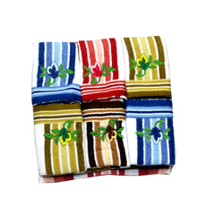 Kuber Industries Cotton Face Towels 480 Gsm | For Men & Women Easily Washable Workout Gym Napkins Pocket Towel - Multicolour (Pack Of 6)