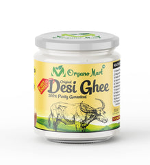 Premium Original Desi Ghee By Organo Mart | Rich Aroma Danedar Ghee Supports Digestion & Immunity Good For Glowing Skin | (1 Litre) 33.8 Ounce | Jar Pack
