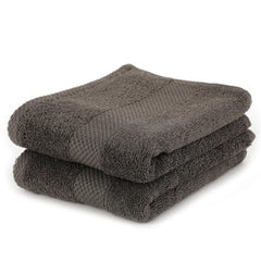 Earthy Fables Premium Hand Towels 600 Gsm | 100% Combed Cotton Ultra Soft Quick Dry & Highly Absorbent, For Home, Gym & Travel | Set Of 2 (Grey)