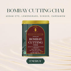 Luxmi Estates Premium Grade Bombay Cutting Chai - 100gm Tin, 3.5 Ounce | Made With Assam CTC, Lemongrass Tea, Ginger, Cardamom - Black Tea Collection | Medium Caffeine Loose Leaf Tea