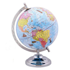 World Globe For Kids Learning 8 Inch With Metal Stand, For Office Table, Students, Gift For 10 Years Boy, Globe For Home Decor & Office Desk, Pack Of 1