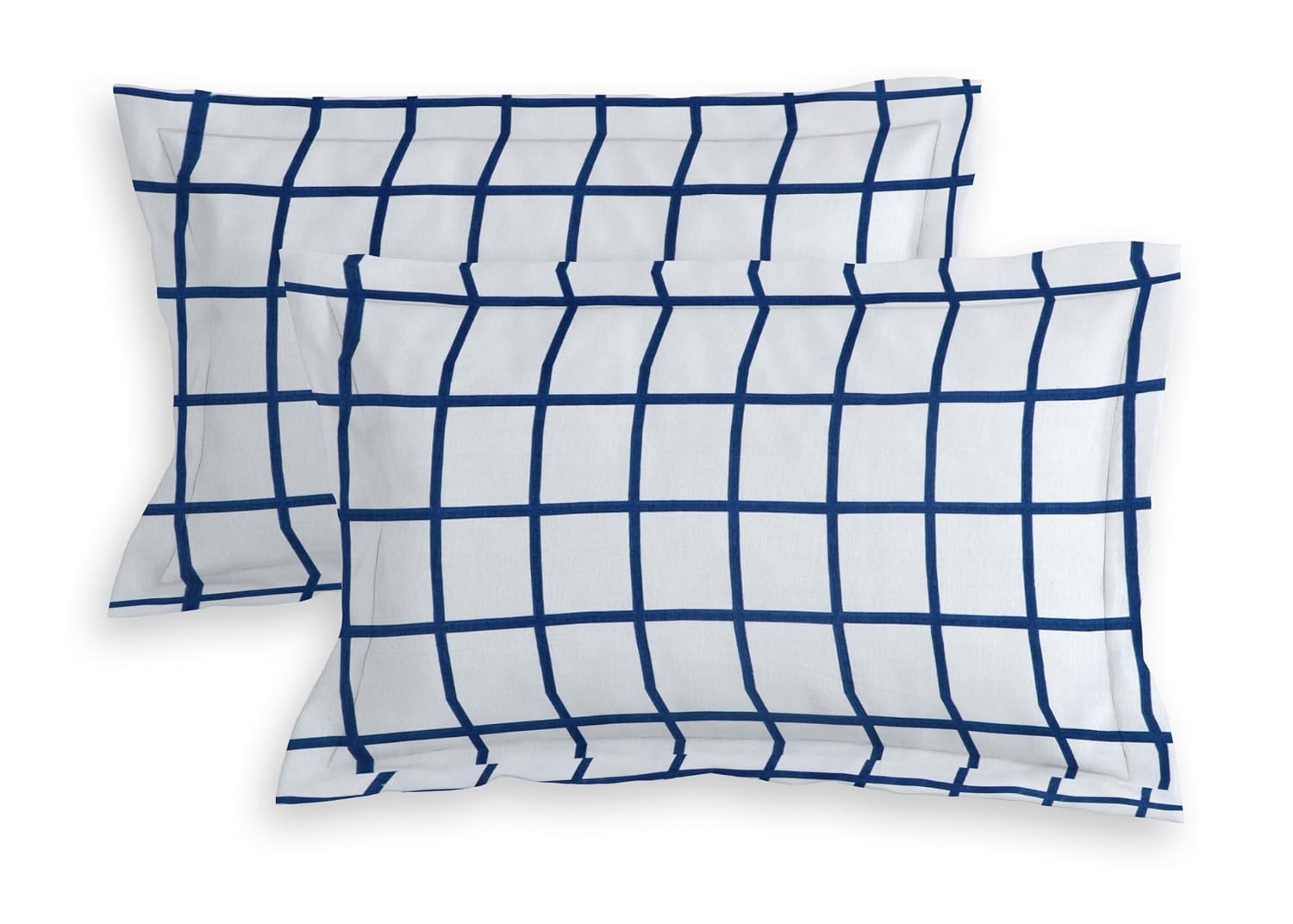 Presents Luxurious Glace Cotton King Size Bedsheet With 4 Pillow Cover - 108 X 108 Inches, Navy Blue & Pink | Perfect For All Season Comfort | Pack Of 2