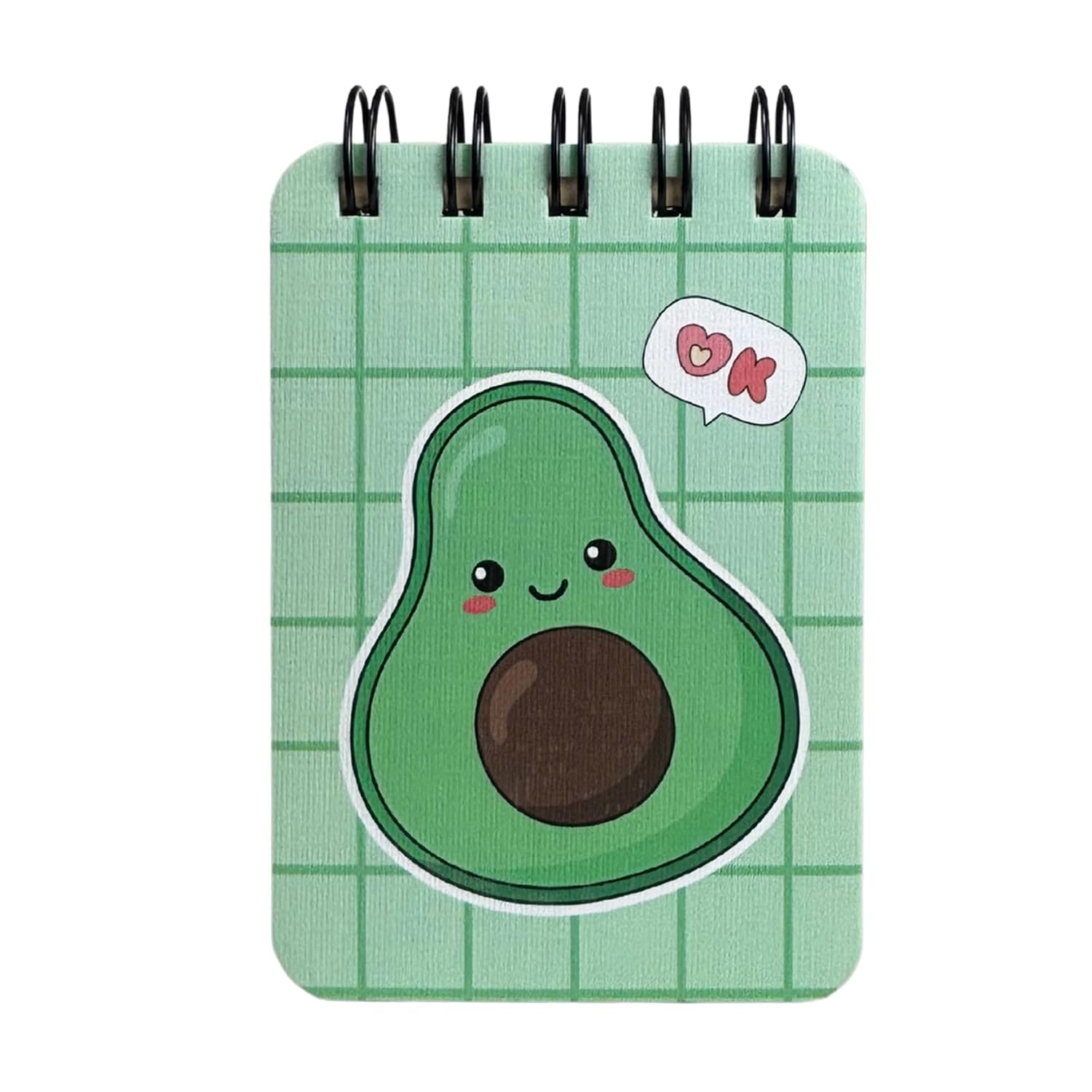 Spiral Pocket Notebook, Cute Mini Notepad, Handy Notebook For School, Office (Kiwi) Pack Of 1