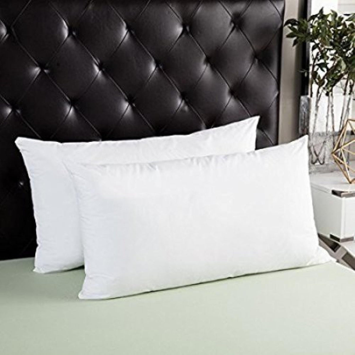 Hotel Quality Sleeping Fiber Pillow, White Color - 16 X 24 Inch | Bed Pillow, Rectangular Shape, Washable, Soft Pillow - Set Of 2